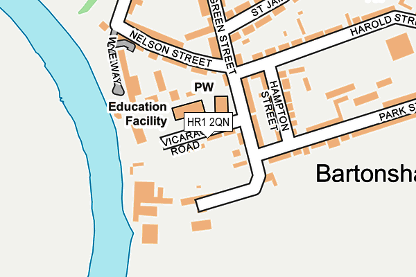 HR1 2QN map - OS OpenMap – Local (Ordnance Survey) HR1 2QN map - OS OpenMap – Local (Ordnance Survey)