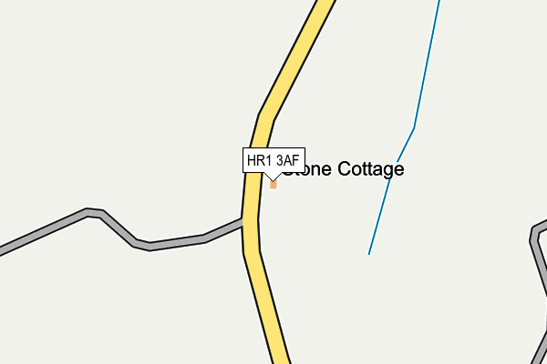 HR1 3AF map - OS OpenMap – Local (Ordnance Survey) HR1 3AF map - OS OpenMap – Local (Ordnance Survey)