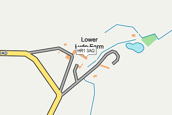 HR1 3AQ map - OS OpenMap – Local (Ordnance Survey) HR1 3AQ map - OS OpenMap – Local (Ordnance Survey)