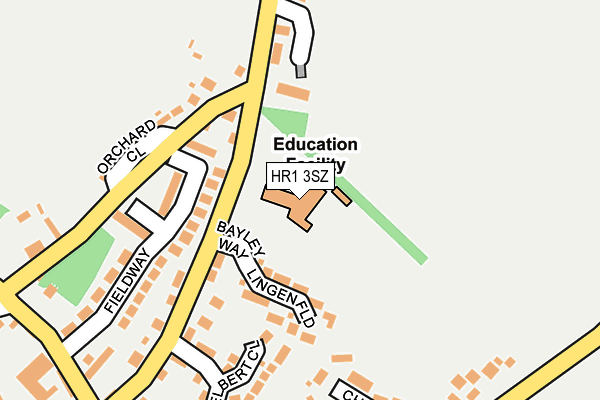 HR1 3SZ map - OS OpenMap – Local (Ordnance Survey) HR1 3SZ map - OS OpenMap – Local (Ordnance Survey)