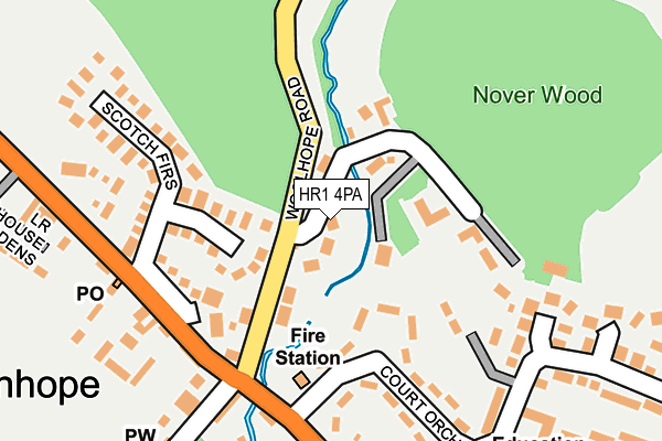 HR1 4PA map - OS OpenMap – Local (Ordnance Survey) HR1 4PA map - OS OpenMap – Local (Ordnance Survey)