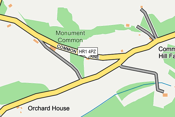 HR1 4PZ map - OS OpenMap – Local (Ordnance Survey) HR1 4PZ map - OS OpenMap – Local (Ordnance Survey)