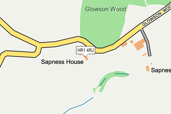 HR1 4RJ map - OS OpenMap – Local (Ordnance Survey)