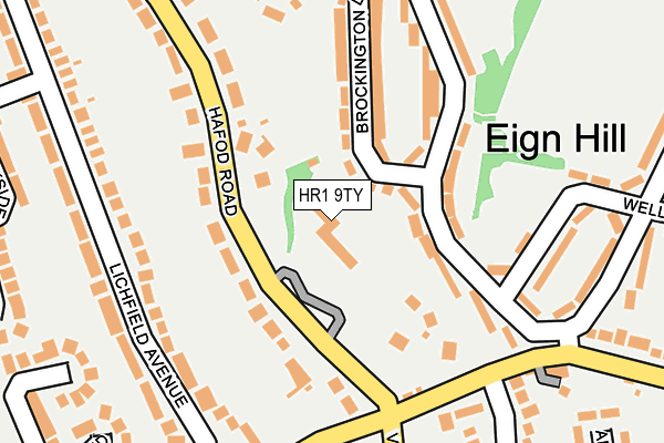 HR1 9TY map - OS OpenMap – Local (Ordnance Survey) HR1 9TY map - OS OpenMap – Local (Ordnance Survey)