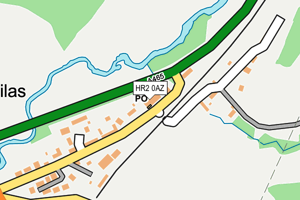 HR2 0AZ map - OS OpenMap – Local (Ordnance Survey) HR2 0AZ map - OS OpenMap – Local (Ordnance Survey)