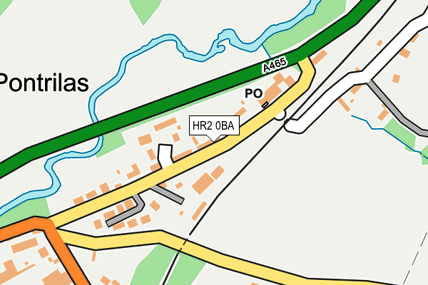 HR2 0BA map - OS OpenMap – Local (Ordnance Survey)