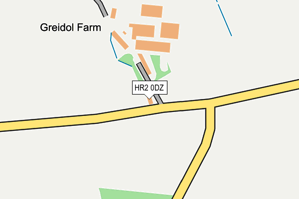 HR2 0DZ map - OS OpenMap – Local (Ordnance Survey) HR2 0DZ map - OS OpenMap – Local (Ordnance Survey)