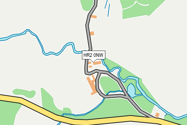 HR2 0NW map - OS OpenMap – Local (Ordnance Survey) HR2 0NW map - OS OpenMap – Local (Ordnance Survey)
