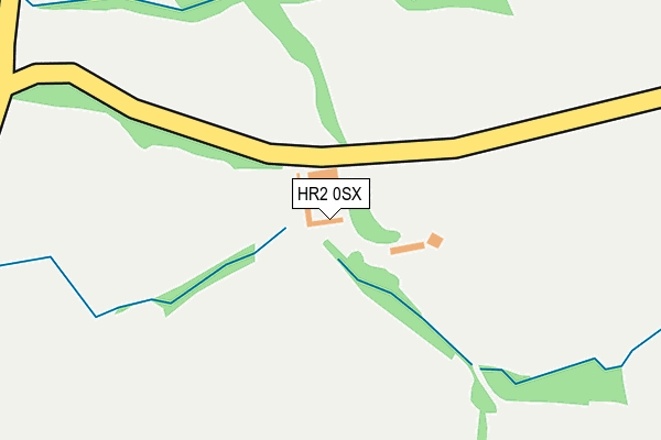 HR2 0SX map - OS OpenMap – Local (Ordnance Survey) HR2 0SX map - OS OpenMap – Local (Ordnance Survey)
