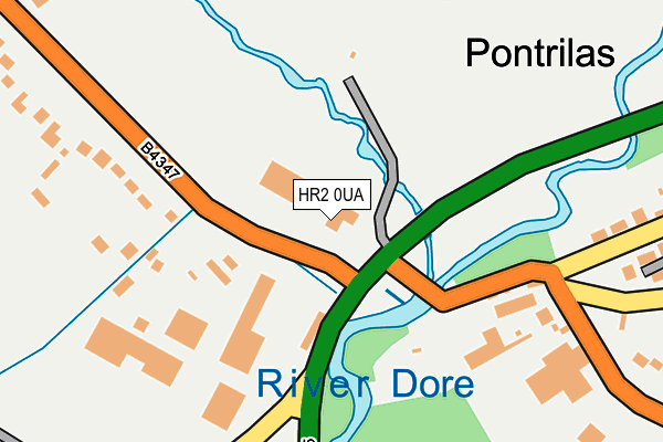 HR2 0UA map - OS OpenMap – Local (Ordnance Survey) HR2 0UA map - OS OpenMap – Local (Ordnance Survey)