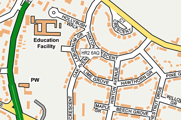 HR2 6AQ map - OS OpenMap – Local (Ordnance Survey)