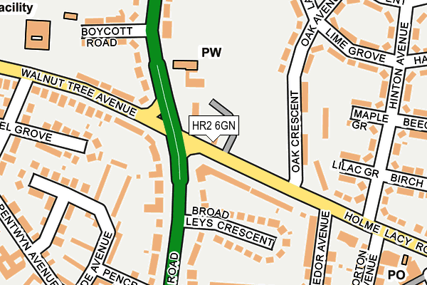HR2 6GN map - OS OpenMap – Local (Ordnance Survey)