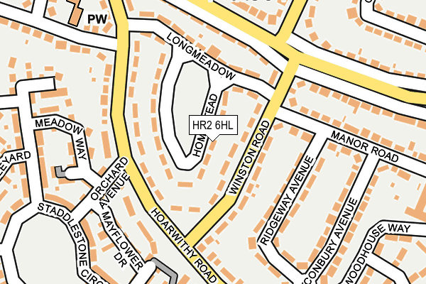 HR2 6HL map - OS OpenMap – Local (Ordnance Survey) HR2 6HL map - OS OpenMap – Local (Ordnance Survey)