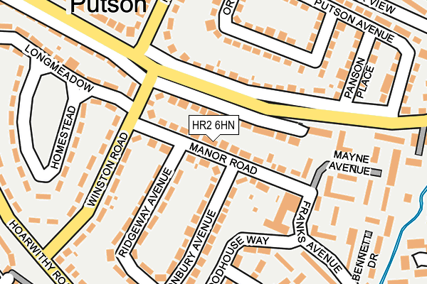 HR2 6HN map - OS OpenMap – Local (Ordnance Survey)