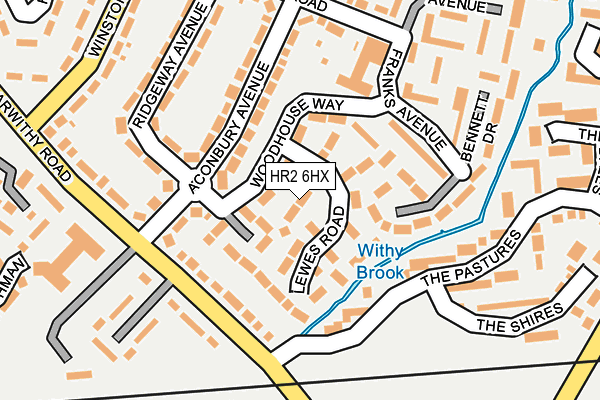 HR2 6HX map - OS OpenMap – Local (Ordnance Survey) HR2 6HX map - OS OpenMap – Local (Ordnance Survey)