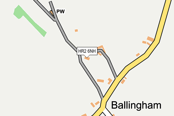 HR2 6NH map - OS OpenMap – Local (Ordnance Survey) HR2 6NH map - OS OpenMap – Local (Ordnance Survey)
