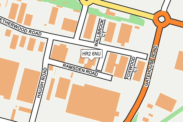 HR2 6NU map - OS OpenMap – Local (Ordnance Survey) HR2 6NU map - OS OpenMap – Local (Ordnance Survey)