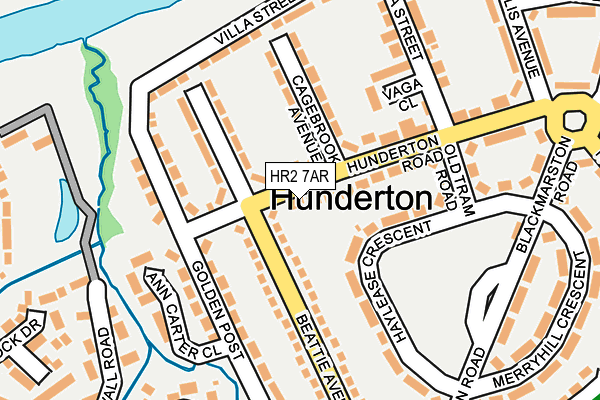 HR2 7AR map - OS OpenMap – Local (Ordnance Survey) HR2 7AR map - OS OpenMap – Local (Ordnance Survey)
