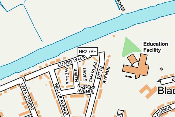 HR2 7BE map - OS OpenMap – Local (Ordnance Survey) HR2 7BE map - OS OpenMap – Local (Ordnance Survey)