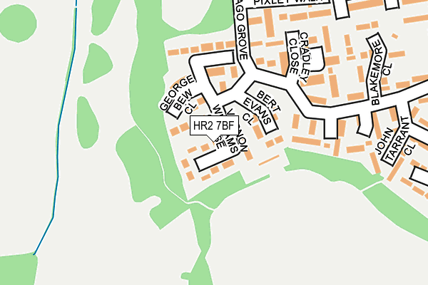 HR2 7BF map - OS OpenMap – Local (Ordnance Survey) HR2 7BF map - OS OpenMap – Local (Ordnance Survey)