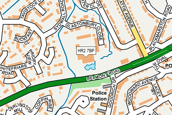 HR2 7BP map - OS OpenMap – Local (Ordnance Survey) HR2 7BP map - OS OpenMap – Local (Ordnance Survey)