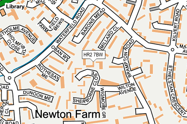 HR2 7BW map - OS OpenMap – Local (Ordnance Survey) HR2 7BW map - OS OpenMap – Local (Ordnance Survey)