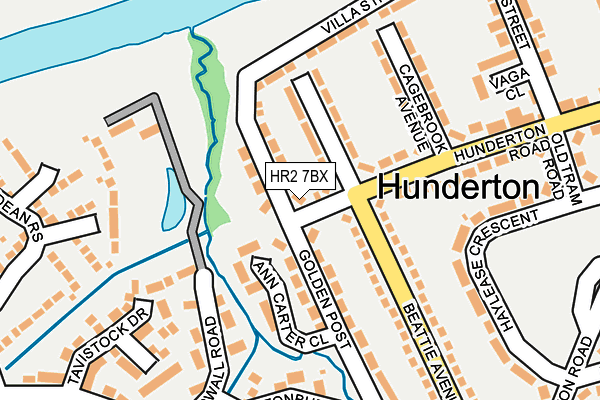 HR2 7BX map - OS OpenMap – Local (Ordnance Survey) HR2 7BX map - OS OpenMap – Local (Ordnance Survey)