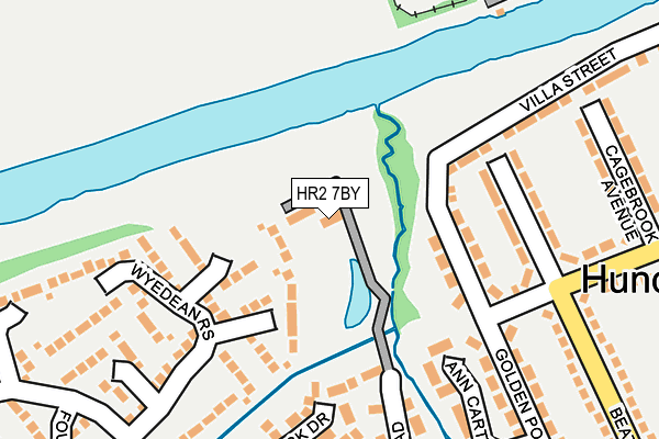 HR2 7BY map - OS OpenMap – Local (Ordnance Survey) HR2 7BY map - OS OpenMap – Local (Ordnance Survey)
