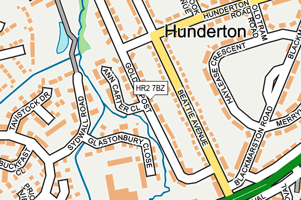 HR2 7BZ map - OS OpenMap – Local (Ordnance Survey) HR2 7BZ map - OS OpenMap – Local (Ordnance Survey)