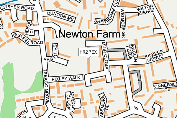 HR2 7EX map - OS OpenMap – Local (Ordnance Survey)