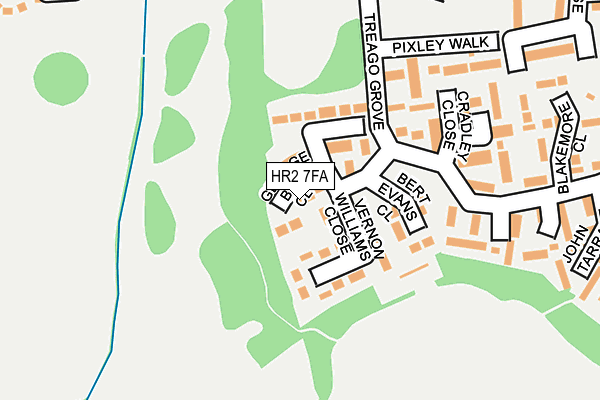 HR2 7FA map - OS OpenMap – Local (Ordnance Survey) HR2 7FA map - OS OpenMap – Local (Ordnance Survey)