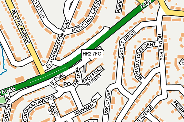 HR2 7FG map - OS OpenMap – Local (Ordnance Survey) HR2 7FG map - OS OpenMap – Local (Ordnance Survey)