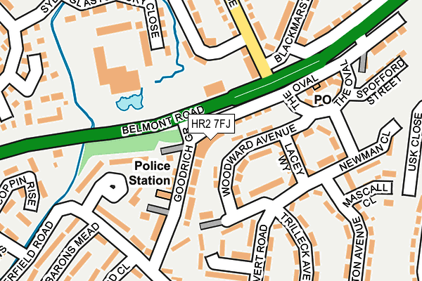 HR2 7FJ map - OS OpenMap – Local (Ordnance Survey) HR2 7FJ map - OS OpenMap – Local (Ordnance Survey)