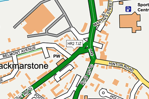 HR2 7JZ map - OS OpenMap – Local (Ordnance Survey) HR2 7JZ map - OS OpenMap – Local (Ordnance Survey)