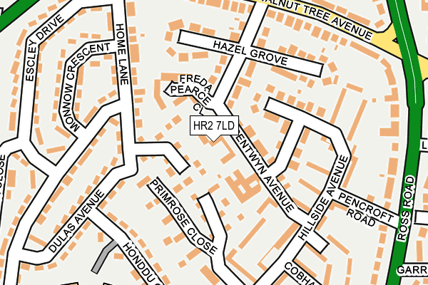 HR2 7LD map - OS OpenMap – Local (Ordnance Survey) HR2 7LD map - OS OpenMap – Local (Ordnance Survey)