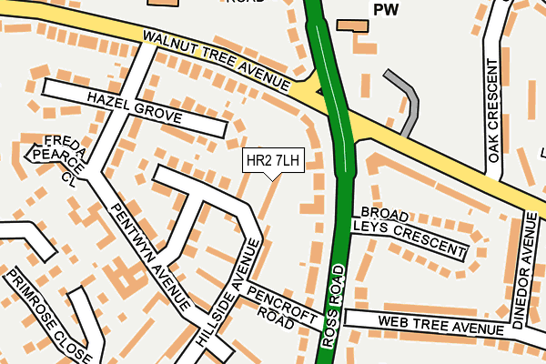 HR2 7LH map - OS OpenMap – Local (Ordnance Survey) HR2 7LH map - OS OpenMap – Local (Ordnance Survey)