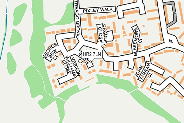 HR2 7LN map - OS OpenMap – Local (Ordnance Survey) HR2 7LN map - OS OpenMap – Local (Ordnance Survey)