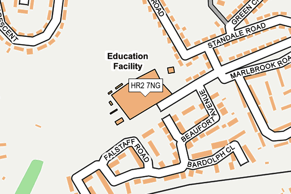 HR2 7NG map - OS OpenMap – Local (Ordnance Survey) HR2 7NG map - OS OpenMap – Local (Ordnance Survey)