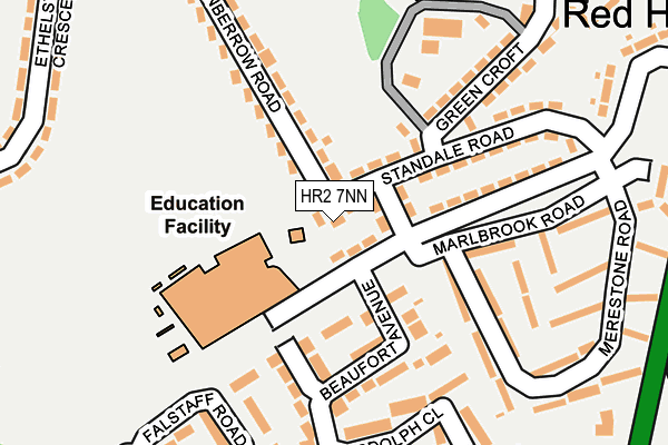HR2 7NN map - OS OpenMap – Local (Ordnance Survey) HR2 7NN map - OS OpenMap – Local (Ordnance Survey)