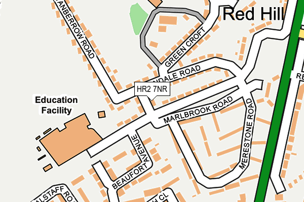 HR2 7NR map - OS OpenMap – Local (Ordnance Survey) HR2 7NR map - OS OpenMap – Local (Ordnance Survey)