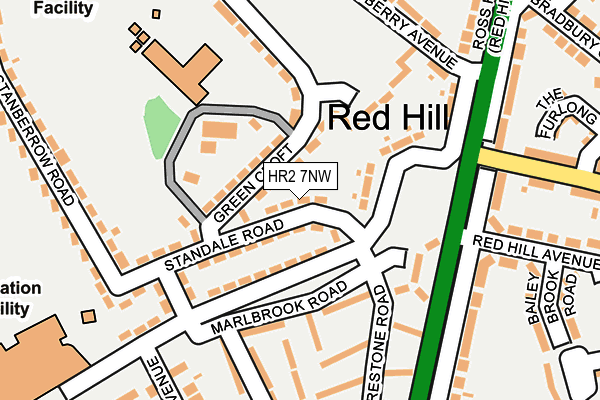 HR2 7NW map - OS OpenMap – Local (Ordnance Survey) HR2 7NW map - OS OpenMap – Local (Ordnance Survey)