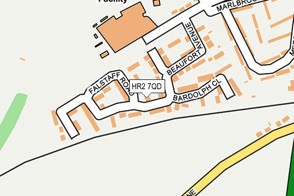HR2 7QD map - OS OpenMap – Local (Ordnance Survey)