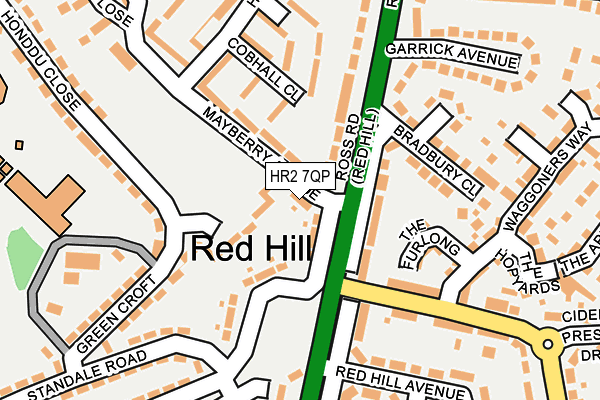 HR2 7QP map - OS OpenMap – Local (Ordnance Survey) HR2 7QP map - OS OpenMap – Local (Ordnance Survey)