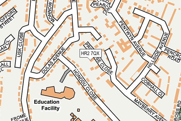 HR2 7QX map - OS OpenMap – Local (Ordnance Survey) HR2 7QX map - OS OpenMap – Local (Ordnance Survey)
