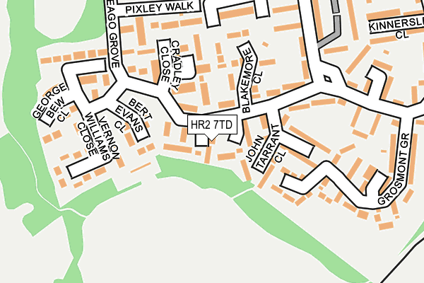 HR2 7TD map - OS OpenMap – Local (Ordnance Survey)