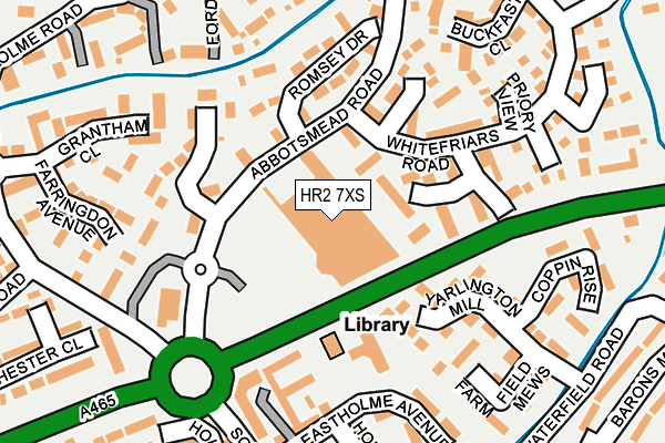 HR2 7XS map - OS OpenMap – Local (Ordnance Survey) HR2 7XS map - OS OpenMap – Local (Ordnance Survey)