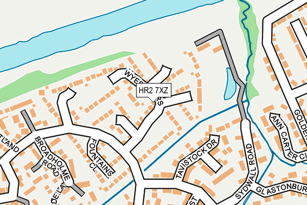 HR2 7XZ map - OS OpenMap – Local (Ordnance Survey) HR2 7XZ map - OS OpenMap – Local (Ordnance Survey)