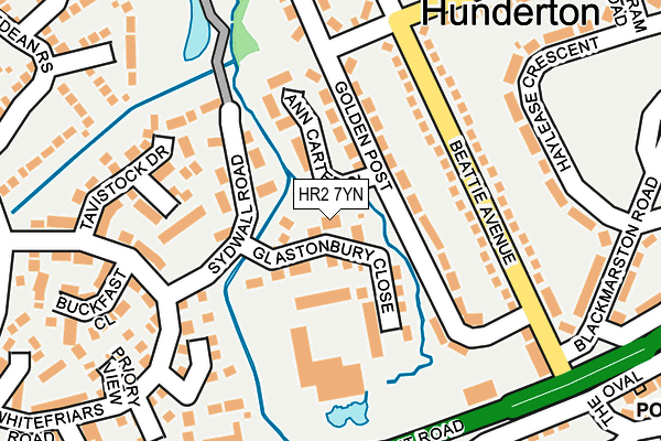 HR2 7YN map - OS OpenMap – Local (Ordnance Survey) HR2 7YN map - OS OpenMap – Local (Ordnance Survey)