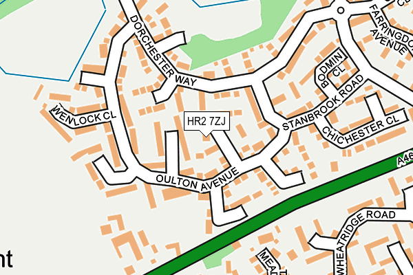 HR2 7ZJ map - OS OpenMap – Local (Ordnance Survey) HR2 7ZJ map - OS OpenMap – Local (Ordnance Survey)
