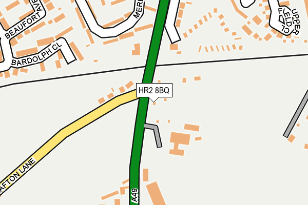 HR2 8BQ map - OS OpenMap – Local (Ordnance Survey) HR2 8BQ map - OS OpenMap – Local (Ordnance Survey)